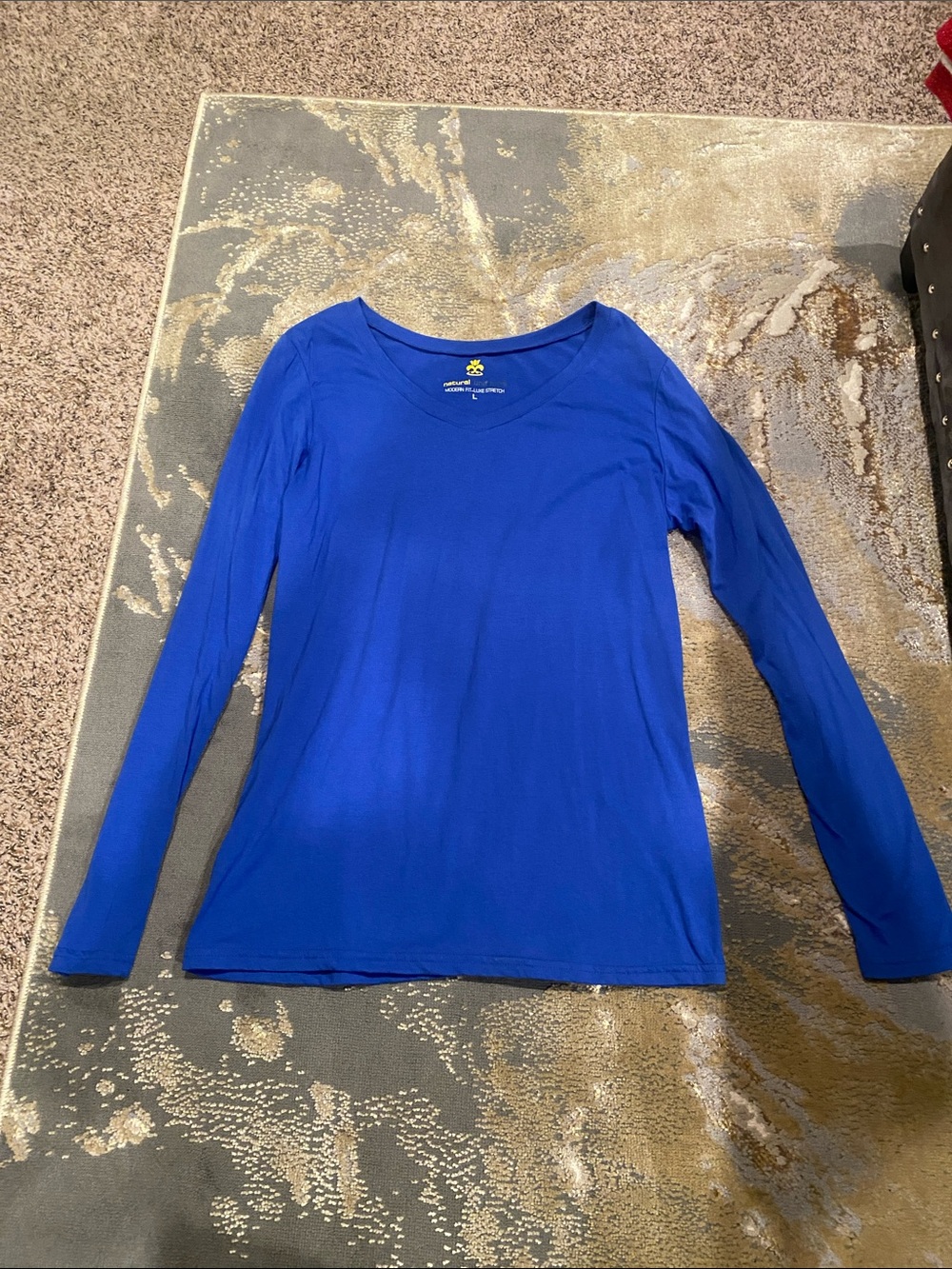 Women's Long-Sleeve v neck Neck Top - Royal Blue Underscrub natural uniforms